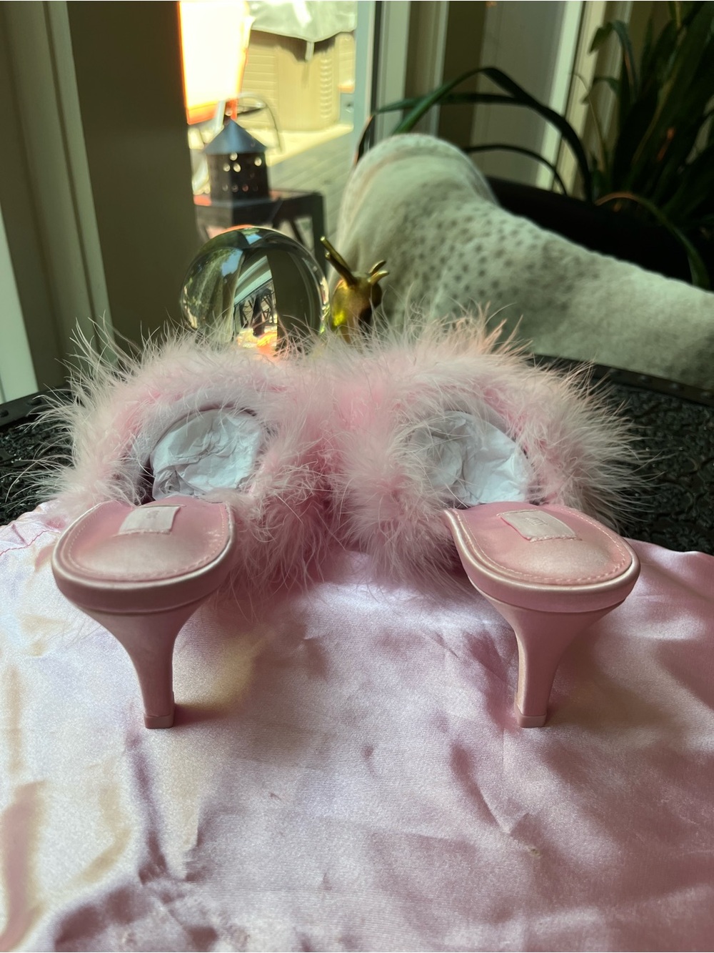 SKIMS FEATHER KITTEN HEELS CHERRY BLOSSOM 38 7.5 - Picture 12 of 16